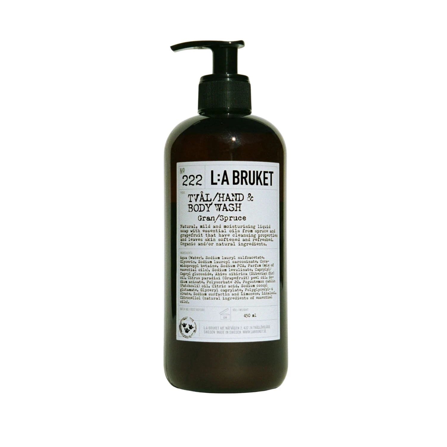 L:A Bruket Hand & Body Wash Spruce 450 ml