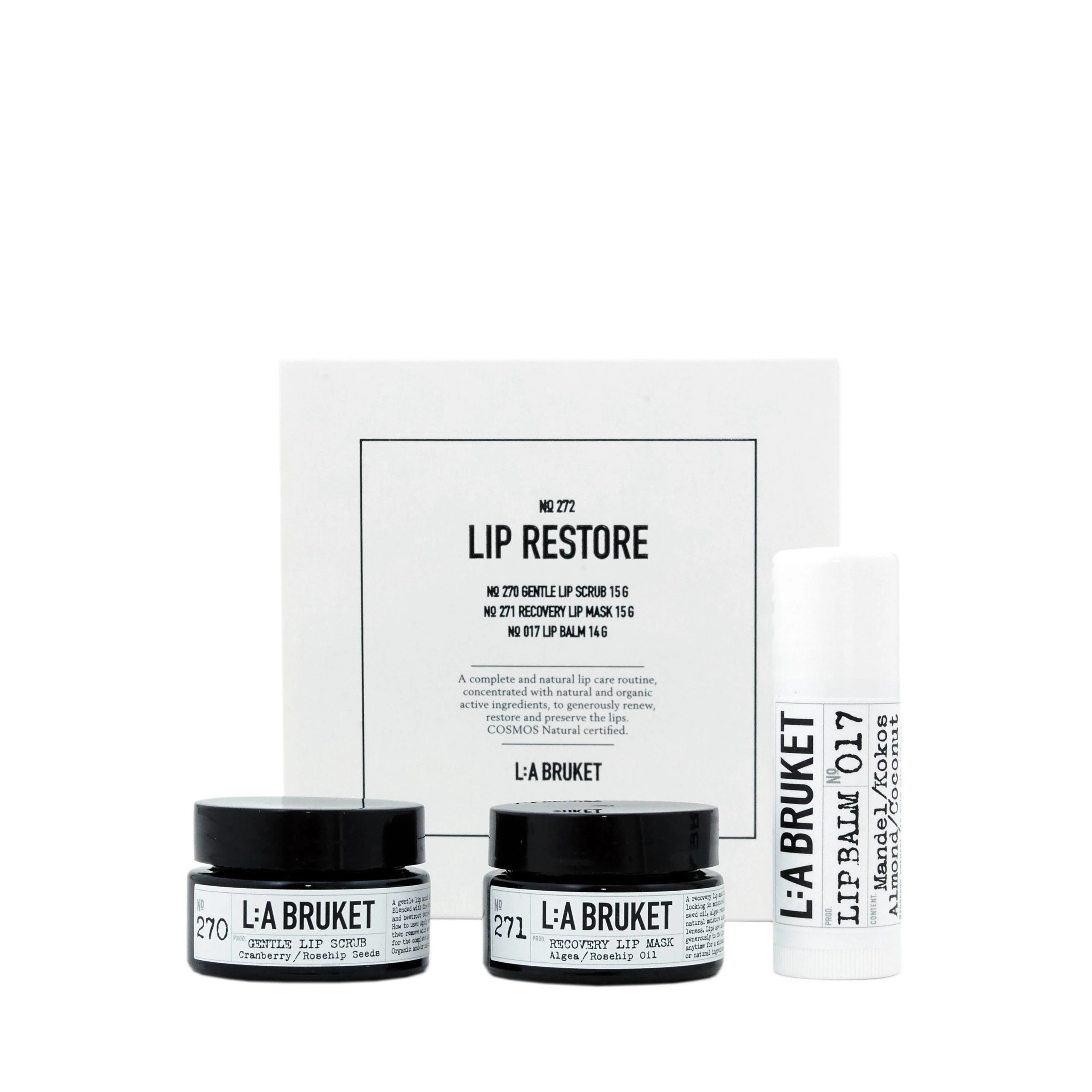 L:a Bruket Lip Restore Kit
dudak bakım seti
doğal içerikli lip care